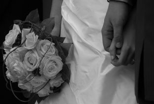 Organistaion de mariage à Nice en noir et blanc