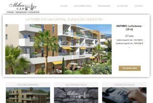 Page d'accueil de Milan CIP, agence immobilière à Nice
