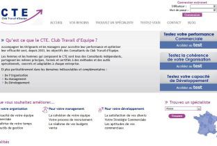 Page d'accueil du site de formation management CTE.
