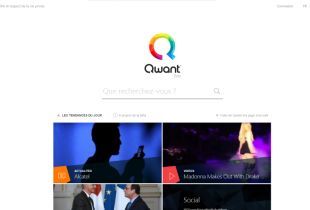 Page d'accueil de Qwant