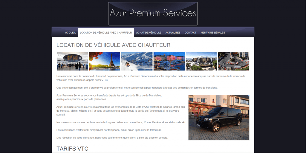 Capture d'écran d'Azur Premium Services