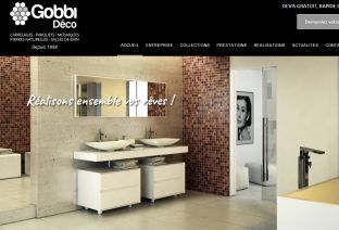 Page d'accueil du site internet de Gobbi Déco.