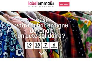 Capture d'écran du site internet Label Emmaüs.